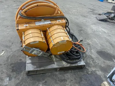 53 TON (107,500 LBS) BUSHMAN MODEL #MT420 TELESCOPING MAGNETIC SPREADER LIFTING BEAM  W/ OHIO MAGNETICS DIESEL GENERATOR: STOCK #20420