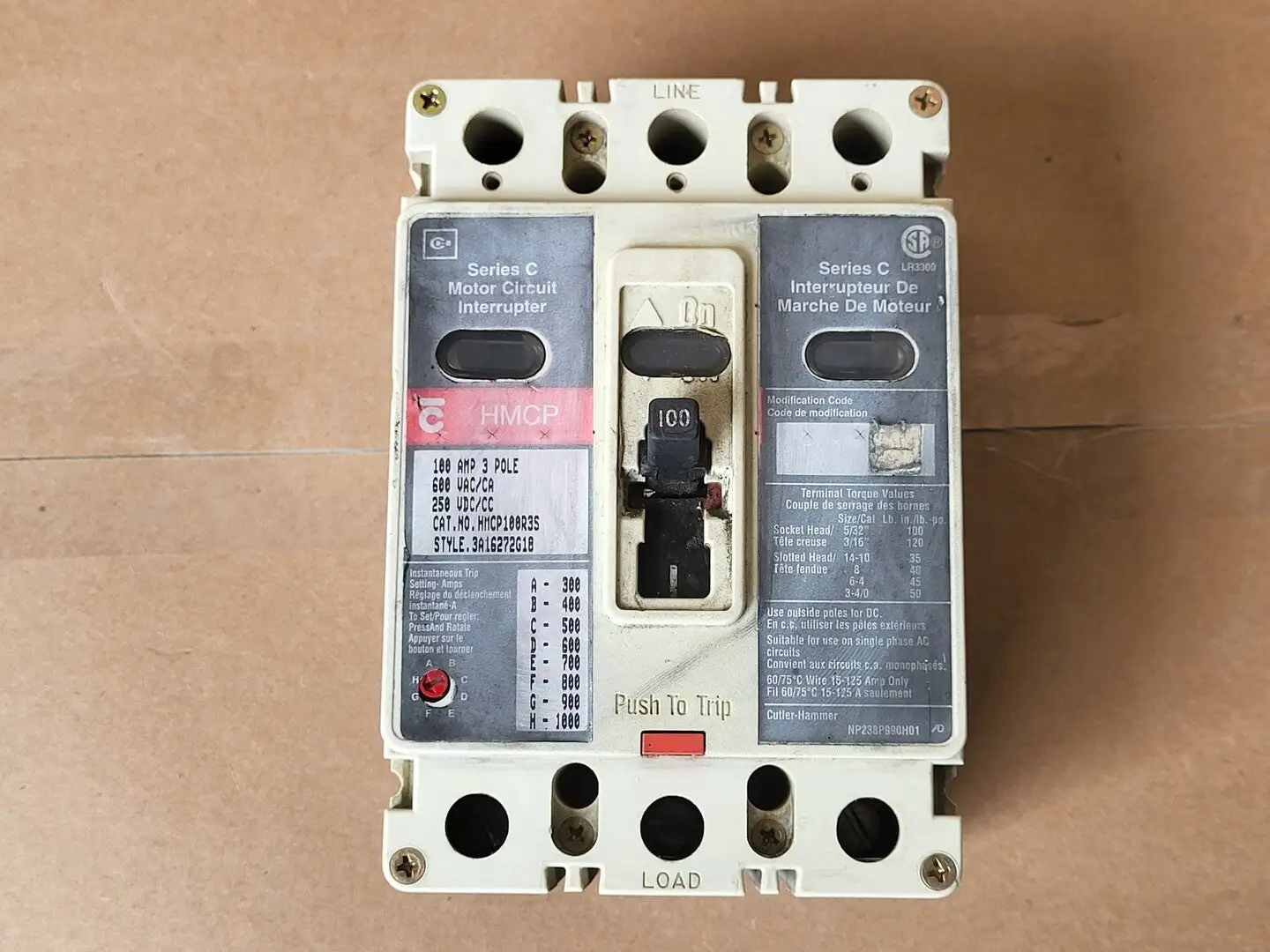 USED 2002 CUTLER-HAMMER HMCP100R3S