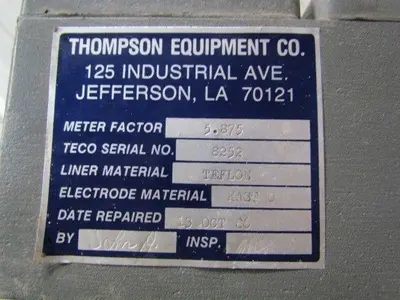 Fischer & Porter Co 10D1430A Magnetic Flowmeter Flow Tube 6" Teflon