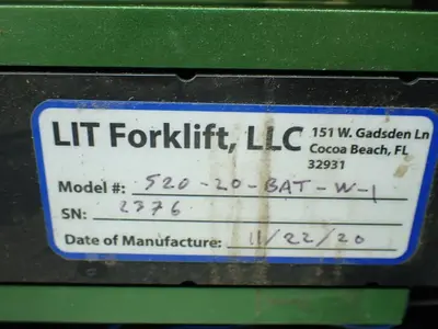 USED LIT FORKLIFT 52020BATW1