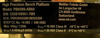 NEW Mettler Toledo ICS469