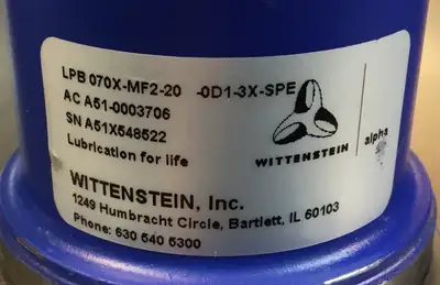 USED Wittenstein LPB 070X-MF2-20-0D1-3X-SPE