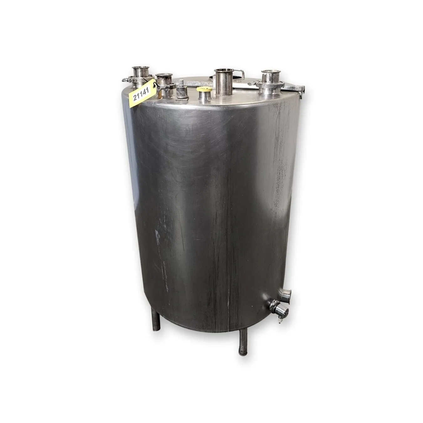 Used 190 Gallon Capacity Stainless Steel Vertical Liquid Tank
