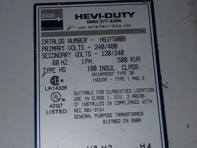 USED EGS HS1F500B