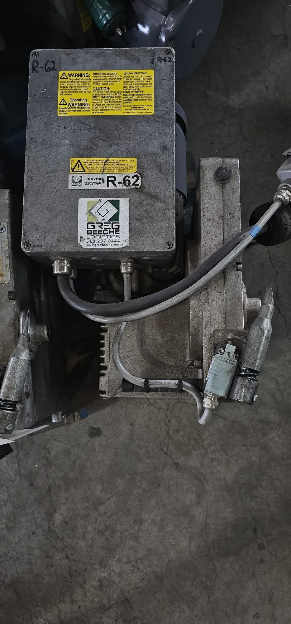 Used TRACTEL Tirak XE1023 Hoists (All Types) New York US | GBL Receivership Estate #1292035