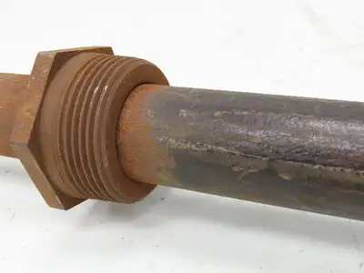 LN Leeds & Northrup Type J Thermocouple Pipe Well 1"x 44" Steel Pipe 1-1/4" NPT