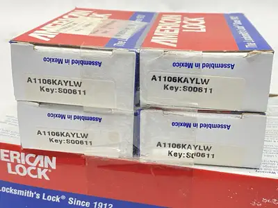 NEW AMERICAN LOCK LOCKOUT PADLOCK YELLOW KEY S00611 LOT OF 10