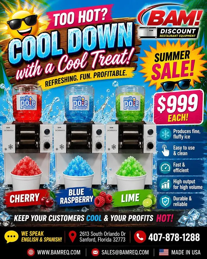 New | in-Stock ELITE _UNKNOWN_ Snow Cone Machines | BAM Discount Restaurant Equipment #924391