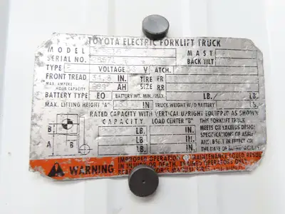 Aztec 67110-12191-71B Hydraulic Pump Removed Off Toyota 5FBE15 Electric Forklift