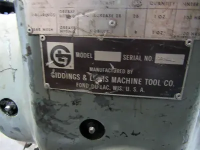 USED GIDDINGS & LEWIS A