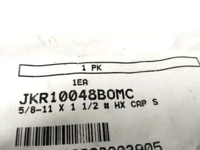 JKR10048BOMC | Hex Cap Bolt 5/8-11 x 1-1/2" LOT OF 2 - New