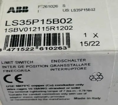 NEW ABB LS35P15B02 LIMIT SWITCH