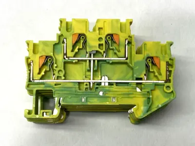 USED PHOENIX CONTACT PTTB 2,5-PE DOUBLE LEVEL TERMINAL BLOCK LOT OF 5