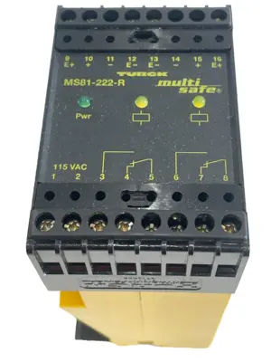 NEW TURCK MS81-222-R 115VAC SAFETY MODULE 0511102 MS81222R 115VAC