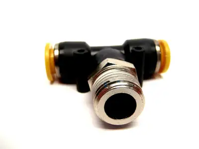 Used CLIPPARD 3/8 TUBING BRANCH TEE 3/8 NPT BLACK PLASTIC RESIN Valves/Fittings | Maverick Industrial Sales #1108648