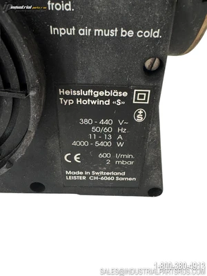 Used LEISTER TYP HOTWIND Heat Guns Kentucky US | Industrial Parts R Us Inc. #1406964