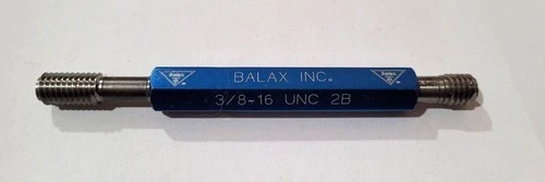 3/8-16 UNC 2B BALAX GO & NO GO Thread Plug Gages GO P.D. .3344 & NOGO PD .3401