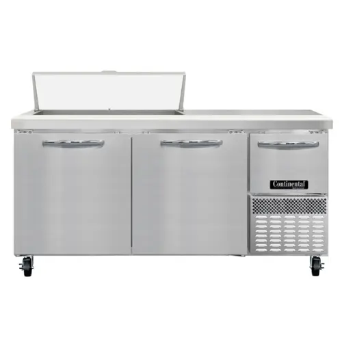 Continental RA68SN10 68" Sandwich/salad Prep Table W/ Refrigerated Base, 115v