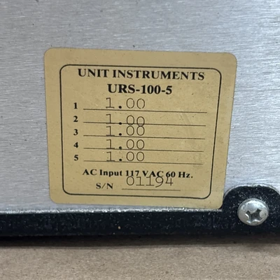 Used Unit Instruments URS-100-5 Power Supplies Indiana US | J&J Industrial Supply #1309065