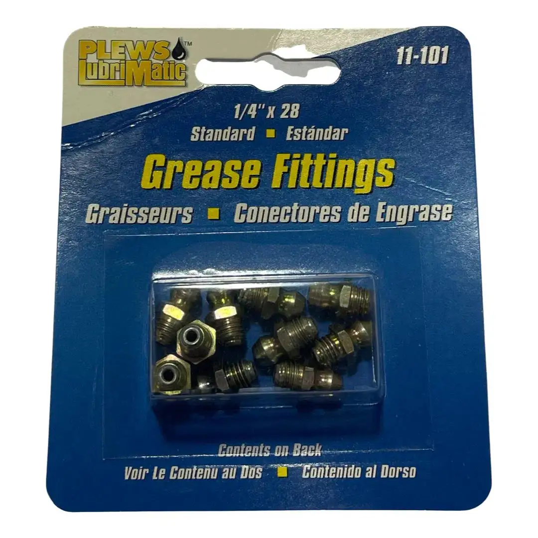 Plews LubriMatic 1/4-28 Grease Fittings 10 Pack 11-101