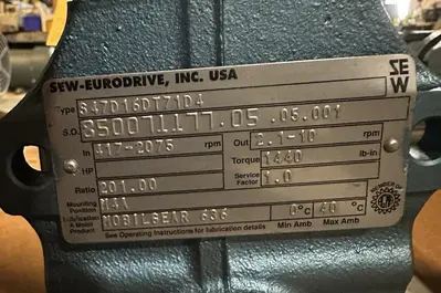 Used SEW-EURODRIVE S47D16DT71D4 Industrial Controls | Surplus Asset Holdings #1222014