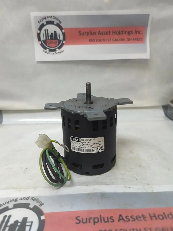 Used FASCO 702111577 HVAC Parts and Equipment | Surplus Asset Holdings #1198219
