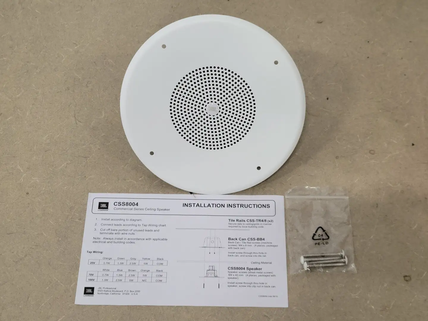 NEW JBL CSS8004