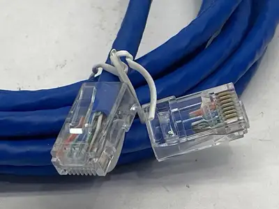 556-110-010 | Legrand  Q-Series Patch Cords CAT6 Non-Booted Blue 10ft LOT OF 4 - Open box