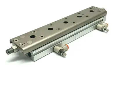 MXQ12A-100ZE | SMC  Pneumatic Slide Cylinder 12mm Bore 100mm Stroke - Used