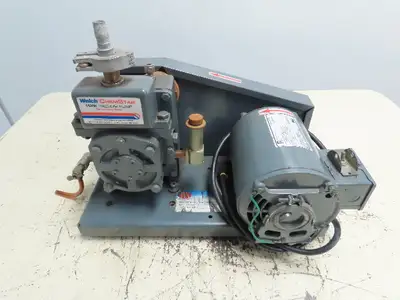 Welch 1400N ChemStar Belt Driven Vacuum Pump w/Elec Motor 1/3HP 1725RPM 1PH 115V
