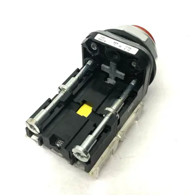 USED ALLEN-BRADLEY SER. T MOMENTARY PUSHBUTTON RED W/ 2X 800T-XA CONTACT BLOCK