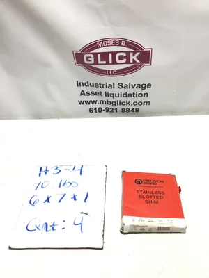 Precision Brand Stainless Slotted Shim Slot Size 1-5/8″ Gauge .010 Size 5″x5″(4)