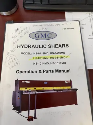 Used 2022 GMC HS-0810MD Power Squaring Shears (Gauge) Georgia US | The Equipment Hub #861281