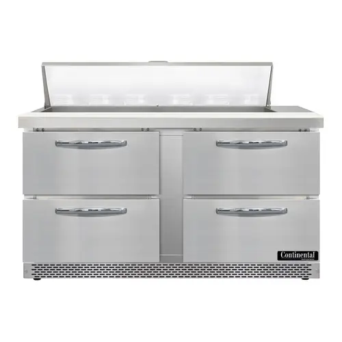 Continental D60N12-FB-D 60" Designer Line Sandwich/salad Prep Table W/ Refrigerated Base, 115v