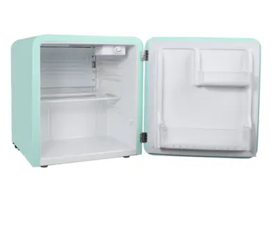Magic Chef 1.6 CU. FT. RETRO MINI REFRIGERATOR IN MINT GREEN, WITHOUT FREEZER