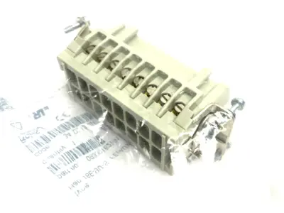 NEW HARTING FEMALE INSERT HAN 16E-F-SCREW FE(AU) / CUNI TYPE J