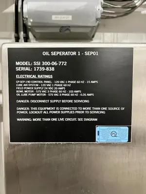 (3) GEA Westfalia SSI 300-01-772 vegetable protein separator centrifuges, 316SS.