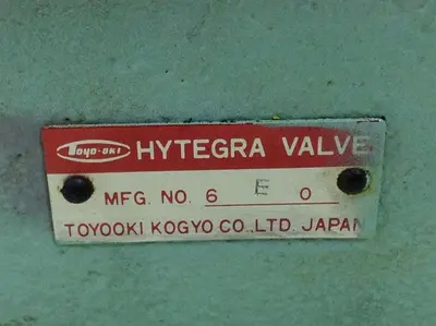 Used TOYOOKI KOGYO HF3H-B-80K-03 Valves/Fittings Michigan US | Ideal Machinery #1304246