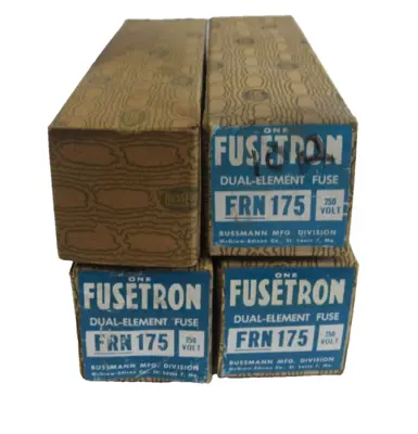 NEW FUSETRON DUAL ELEMENT FUSE FRN175 LOT OF 4
