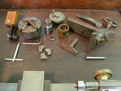 2581-385 Antique Goyen Ornamental Turning Lathe – Circa 1871, with Accessories