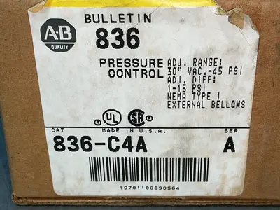 Used ALLENBRADLEY 836C4A / 836C7A Pressure Switches Ohio US | HGR 24 #1488465