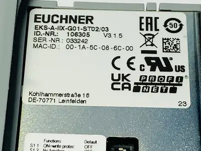 USED EUCHNER ELECTRONIC-KEY ADAPTER PROFINET INTERFACE 106305
