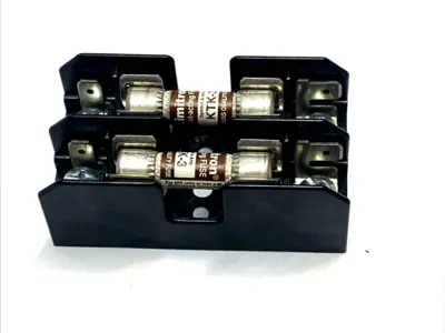 USED BUSSMANN 2-POLE MIDGET FUSE BLOCK 30A 600V SCREW/QUICK CONNECT