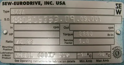 NEW SEW-EURODRIVE 347A GEAR REDUCER 76.23:1