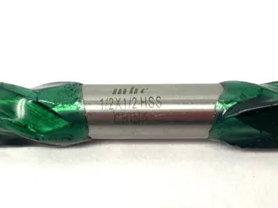 USED MHC 1/2" X 1/2" HSS 4-FLUTE END MILL, DOUBLE ENDED, CENTERCUT