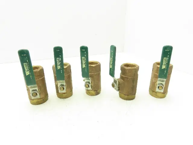 Watts 9813 Bronze Ball Valve 1"NPT Female Threaded 600 WOG Lot of 5