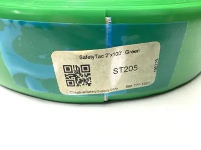 USED SAFETYTAC GREEN FLOOR MARKING TAPE 2" X 100'