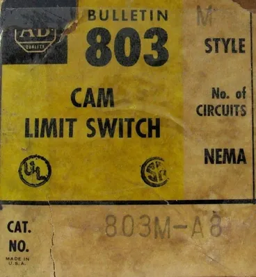 NEW ALLEN BRADLEY 803M-A8 ROTARY CAM LIMIT SWITCH 803MA8