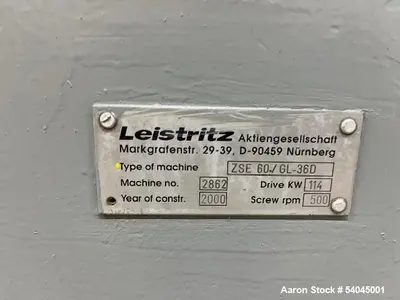 USED LEISTRITZ CORPORATION ZSE-60 GL