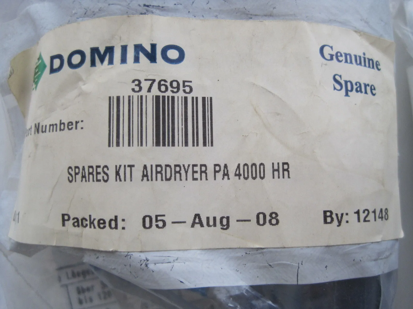 NEW DOMINO 37695 KIT SPARES AIRDRYER PA 4000HR